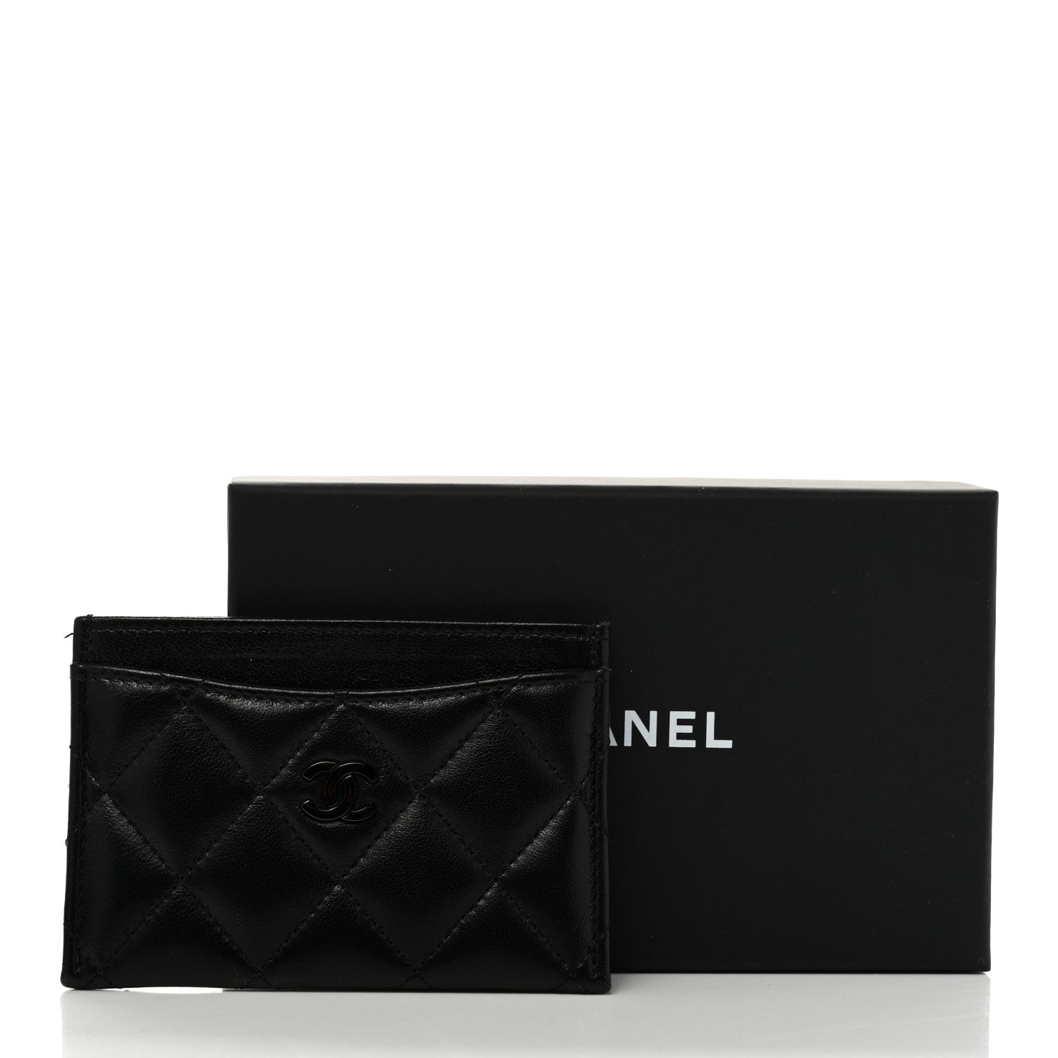 Chanel Lambskin Quilted Card Holder So Black 9 of 9