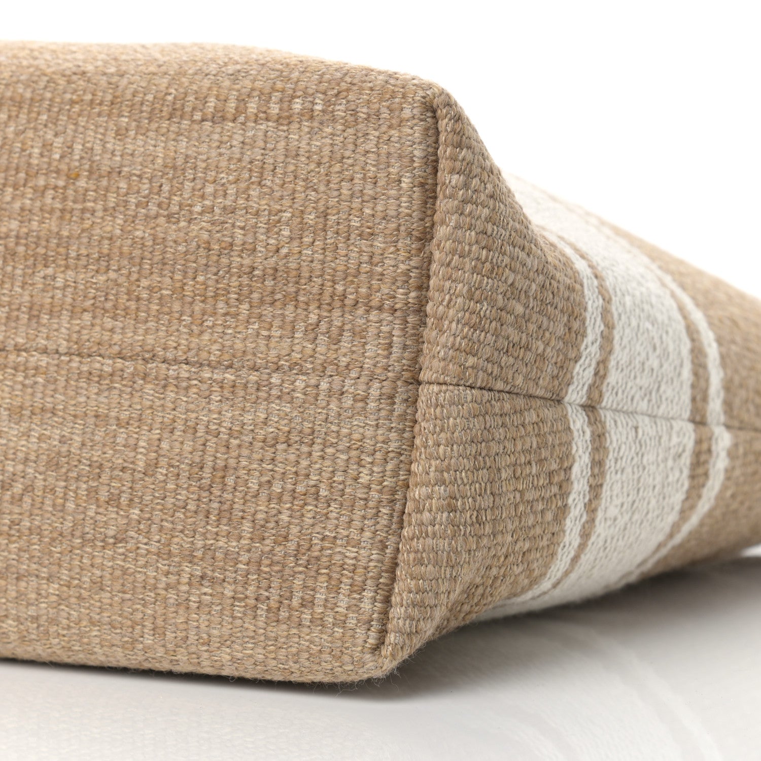Celine Textile Calfskin Horizontal Cabas Beige Tan 9 of 10