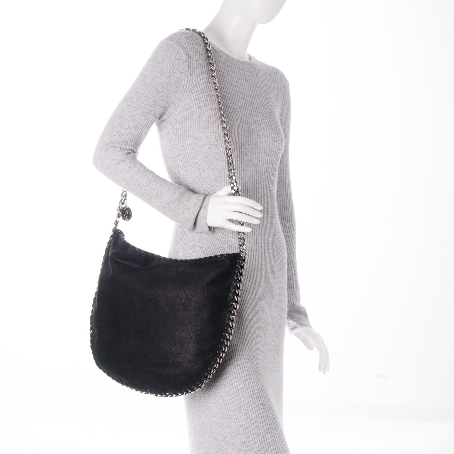 Stella McCartney Shaggy Deer Falabella Crossbody Bag Black 2 of 6