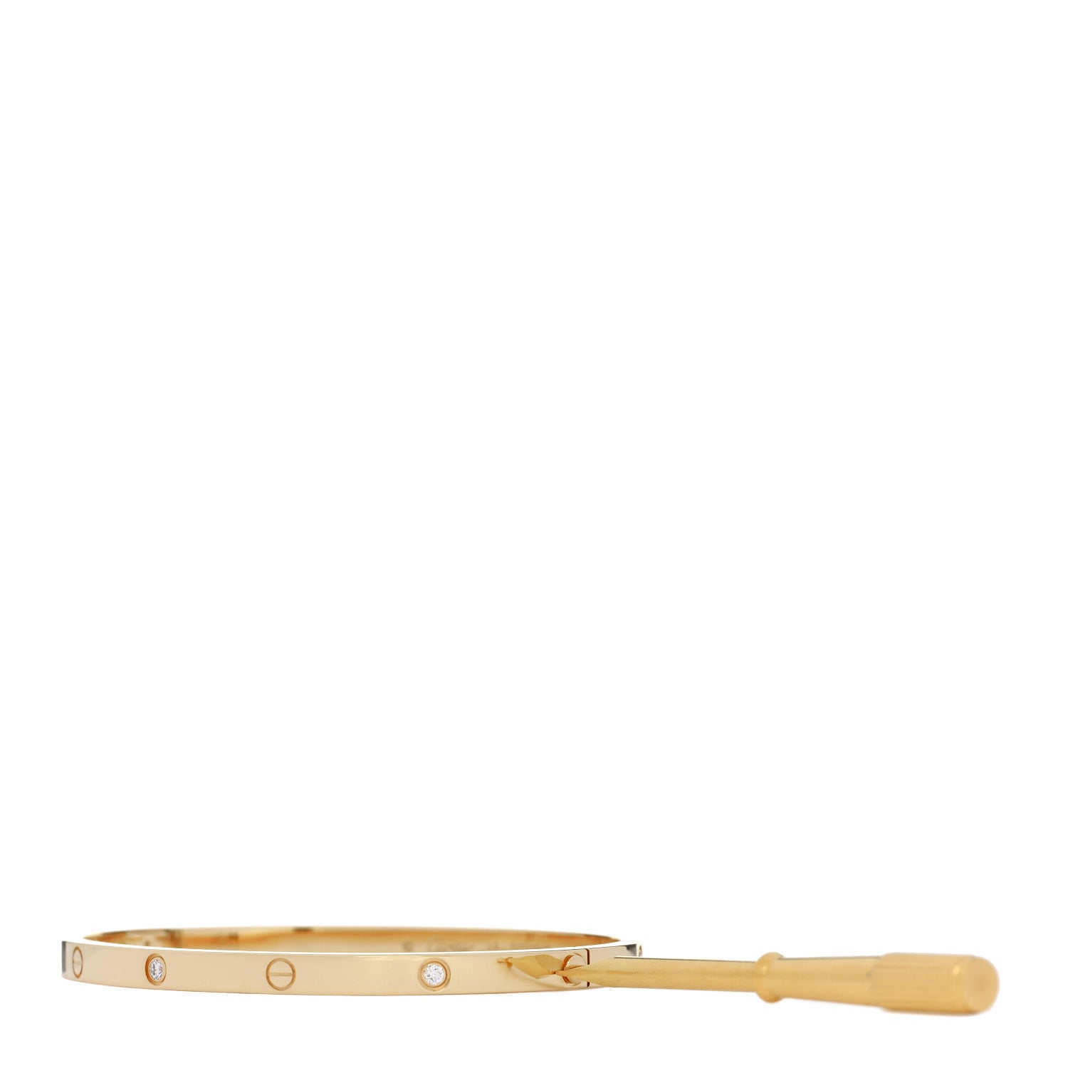 Cartier 18K Yellow Gold 6 Diamond Small LOVE Bracelet 16 4 of 9