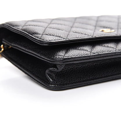 Chanel Caviar Quilted Wallet On Chain WOC Black 9 of 11
