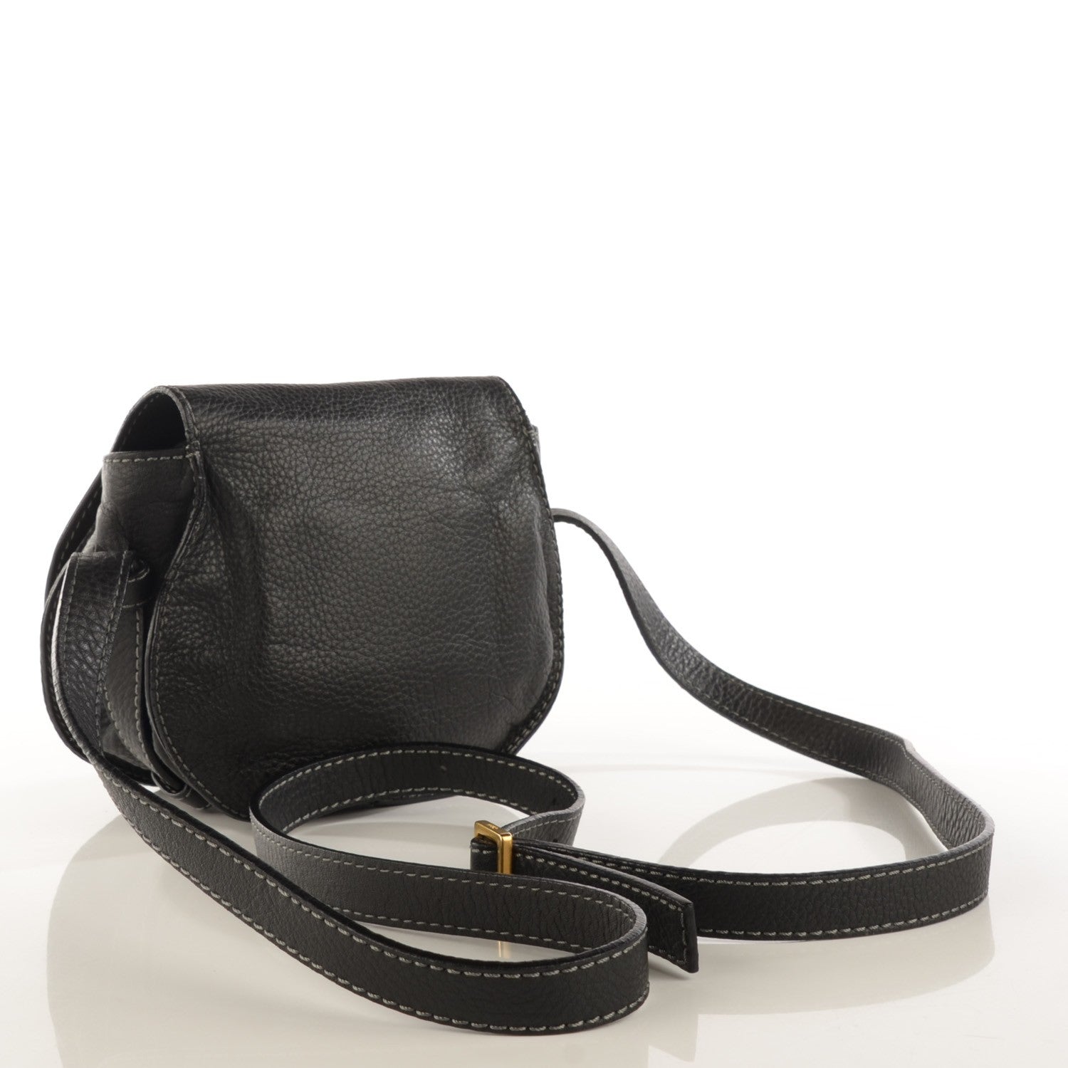 Chloe Calfskin Mini Marcie Round Crossbody Bag Black 3 of 7