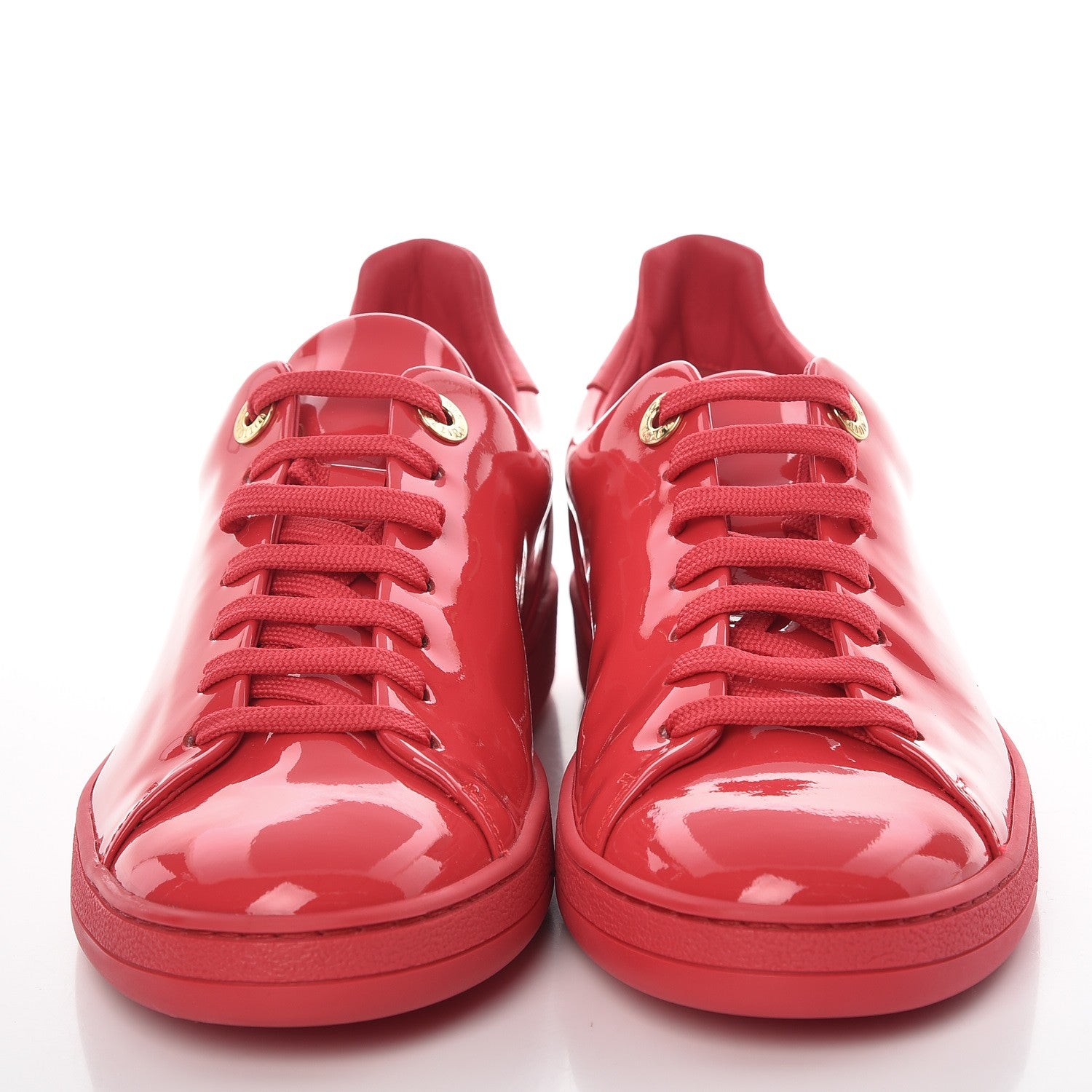 Louis Vuitton Patent Calfskin Frontrow Sneakers 37 Framboise 3 of 10