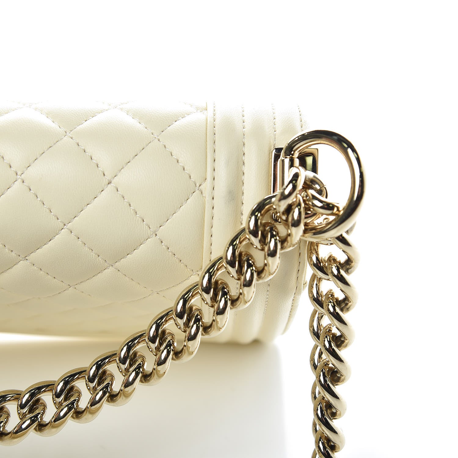 Chanel Lambskin Quilted Medium Boy Flap Light Beige 20 of 22