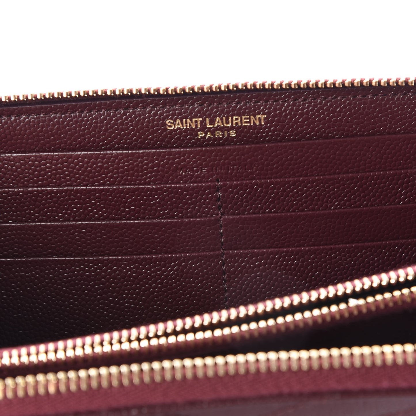 Grain De Poudre Matelasse Chevron Monogram Zip Around Wallet Amaranto