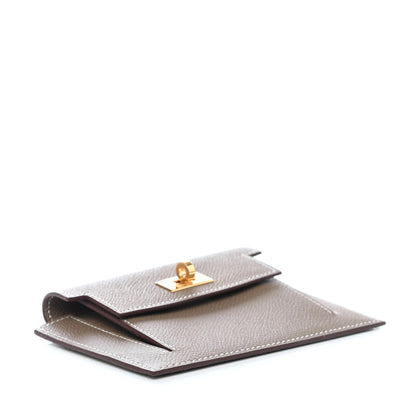 Hermes Epsom Kelly Pocket Compact Wallet Etoupe 3 of 4