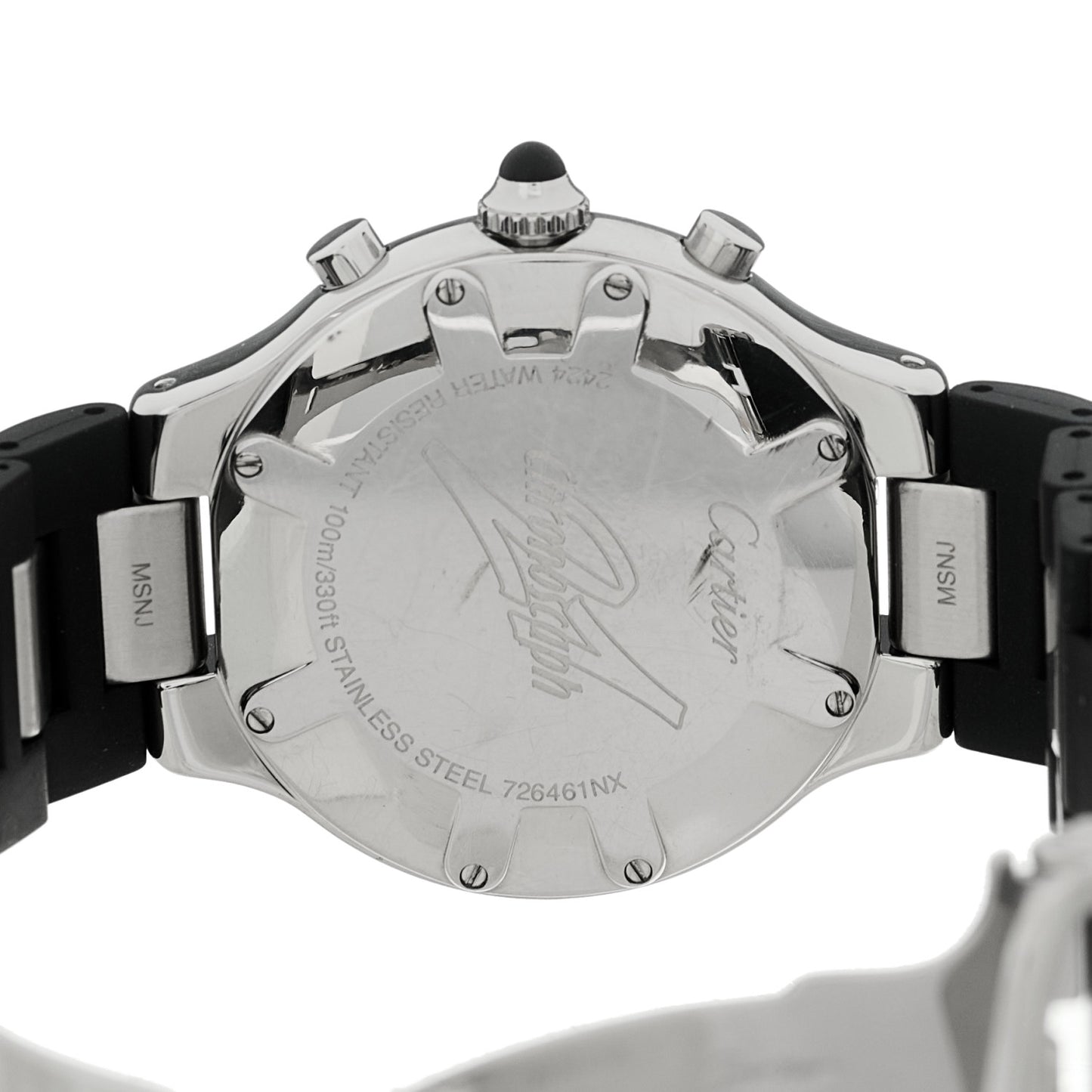 Stainless Steel Rubber 38mm Must 21 Chronoscaph Quartz Watch Black
