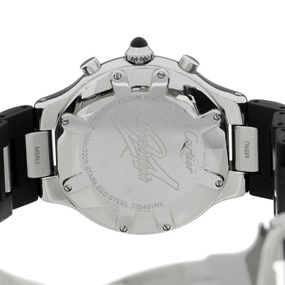 Cartier Stainless Steel Rubber 38mm Must 21 Chronoscaph Quartz Watch Black 4 of 4
