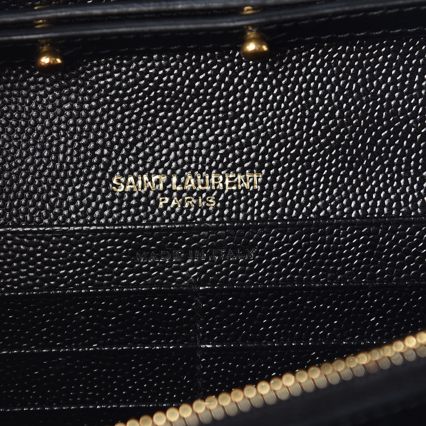 Grain De Poudre Matelasse Chevron Monogram Chain Wallet Black