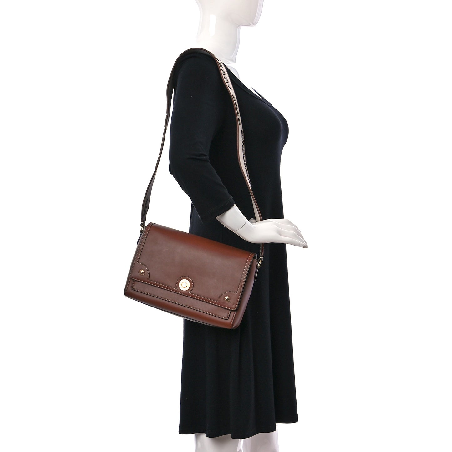 Calfskin Note Crossbody Bag Tan