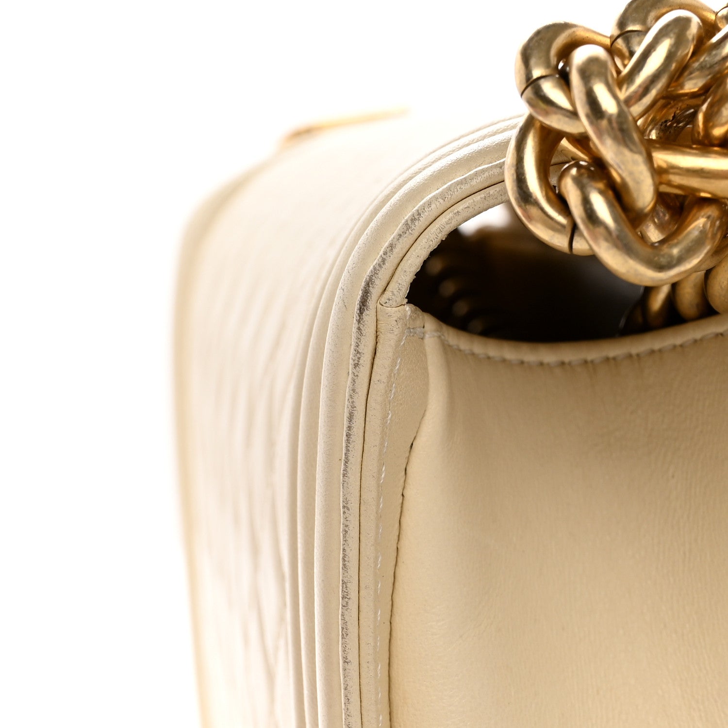 Chanel Lambskin Quilted Medium Boy Flap Light Beige 19 of 29