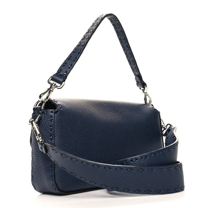 Fendi Cuoio Roma Sellerissima Nappa Sintetica Tape Stitch Baguette Notte 2 of 9