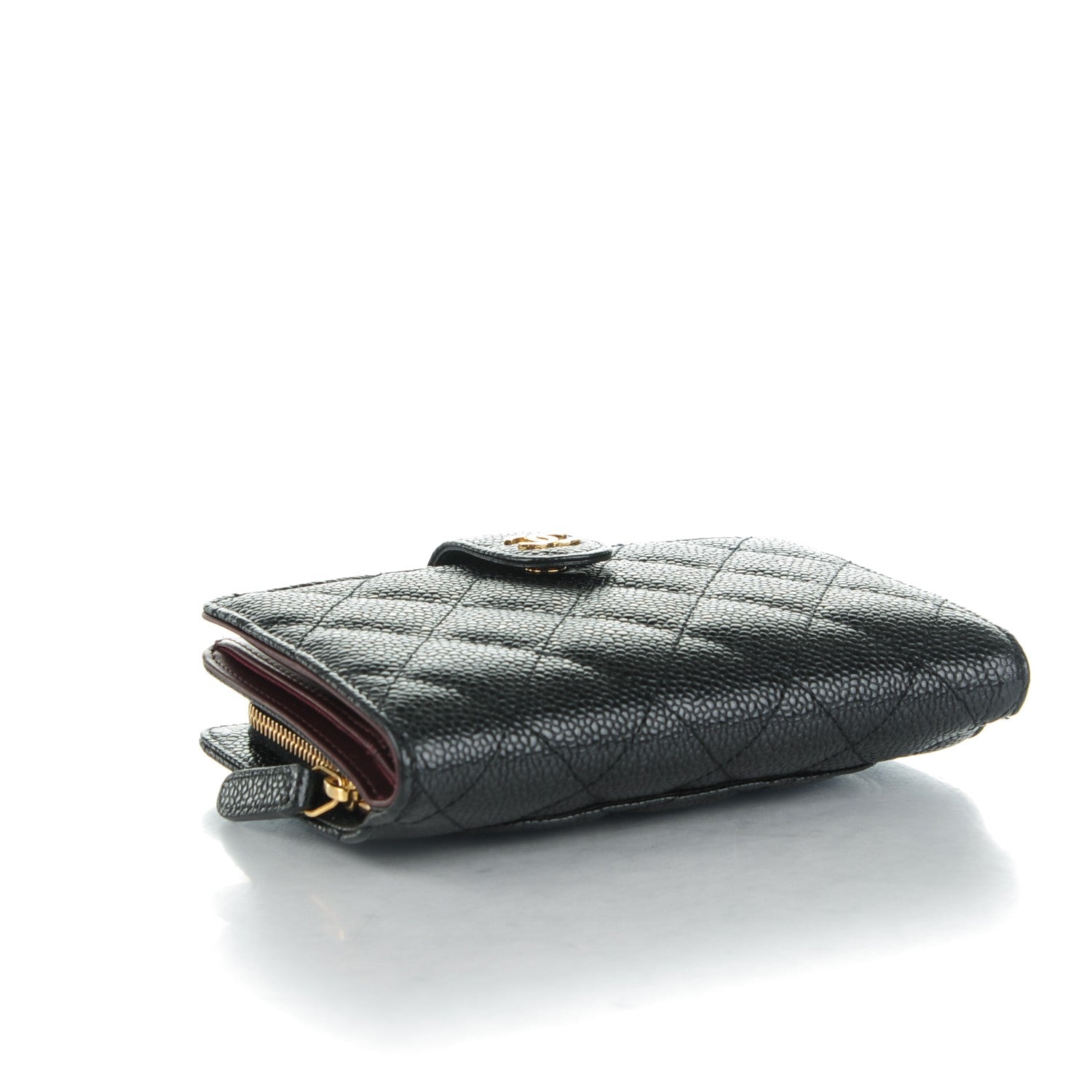 Chanel Caviar Quilted Zipped Pocket Wallet Black 4 of 8