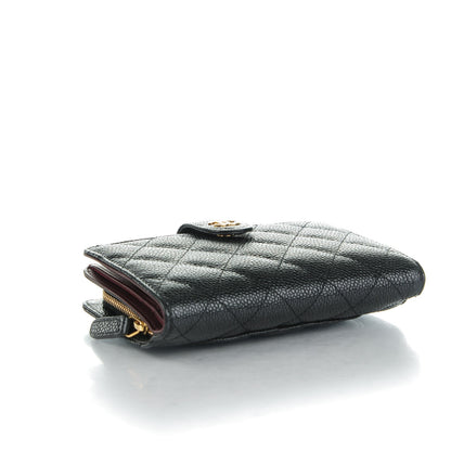 Chanel Caviar Quilted Zipped Pocket Wallet Black 4 of 8
