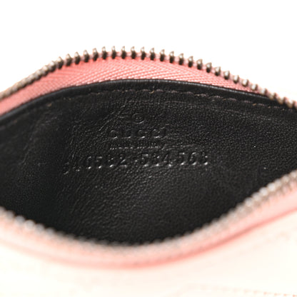 Gucci Calfskin Matelasse GG Marmont Coin Case Card Holder Wristlet Perfect Pink 6 of 8