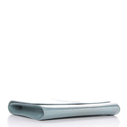 Saint Laurent Textured Patent Large Belle De Jour Clutch Light Blue 4 of 6