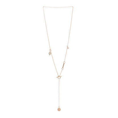 Hermes 18K Rose Gold Diamond Gambade Necklace 3 of 5