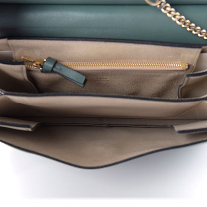 Chloe Suede Calfskin Medium Faye Shoulder Bag Teal 7 of 16