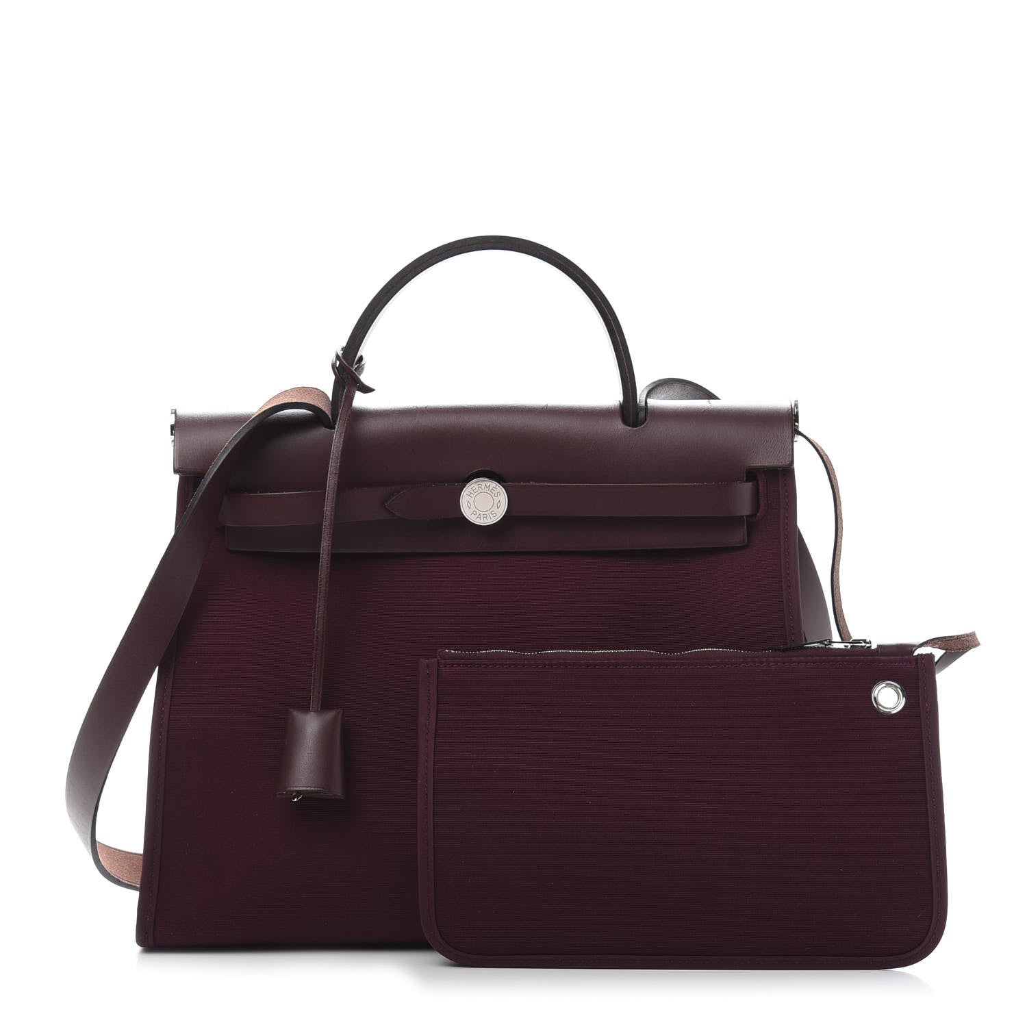 Hermes Vache Hunter Toile Officier Herbag Zip 31 PM Prune 1 of 16