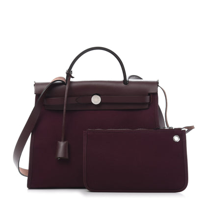 Hermes Vache Hunter Toile Officier Herbag Zip 31 PM Prune 1 of 16