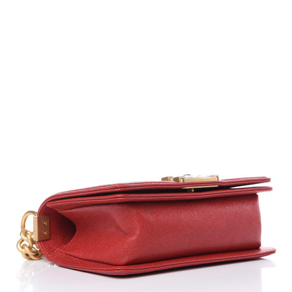 Chanel Caviar Quilted Small Boy Flap Dark Red 4 of 10