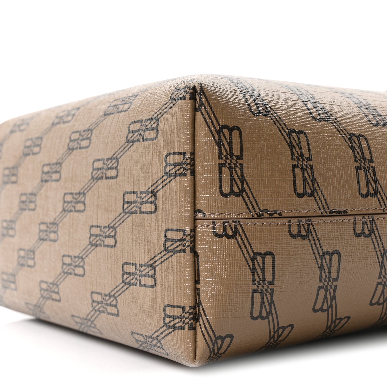 Balenciaga Coated Canvas BB Monogram Small Signature East West Shopper Bag Beige Brown 10 of 10