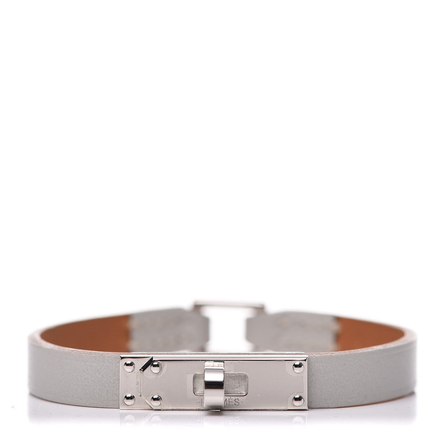 Tadelakt Micro Kelly Bracelet S Gris Perle