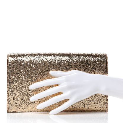 Saint Laurent Glitter Classic Kate Monogram Clutch Gold 2 of 9