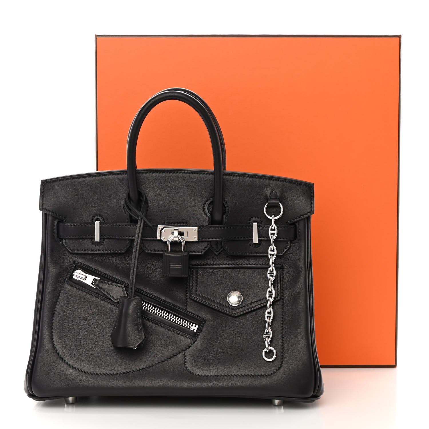 Hermes Veau Volupto Rock Birkin 25 Black 14 of 14