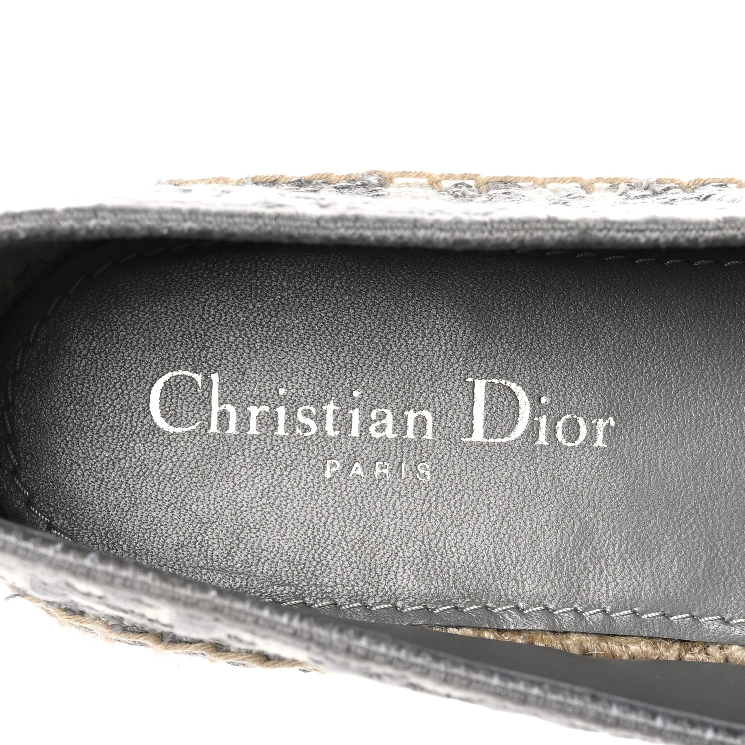 Christian Dior CHRISTIAN DIOR Oblique Embroidered Granville 15mm Espadrilles 41 Grey Stone 7 of 9