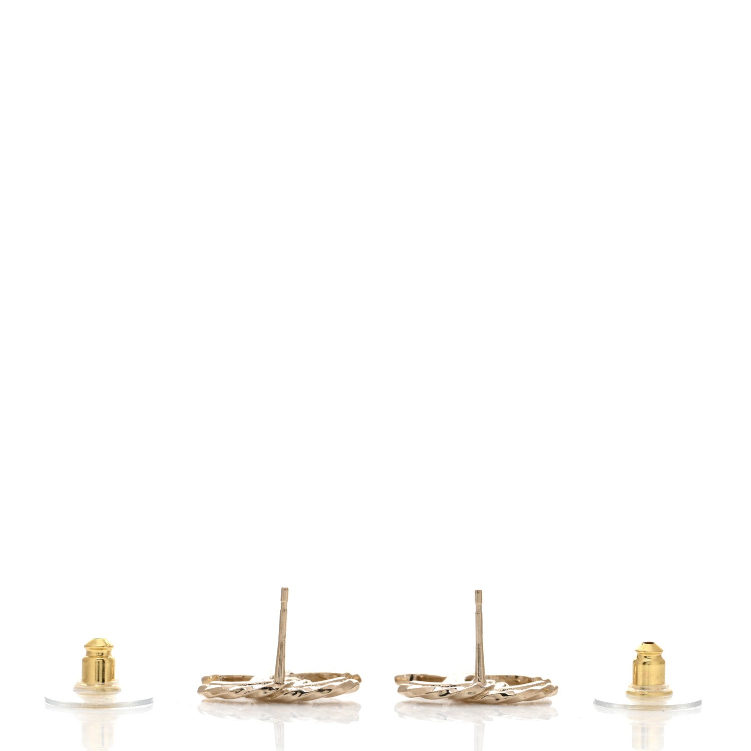 Chanel Crystal Twist CC Earrings Gold 3 of 5