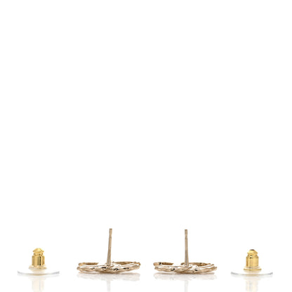 Chanel Crystal Twist CC Earrings Gold 3 of 5