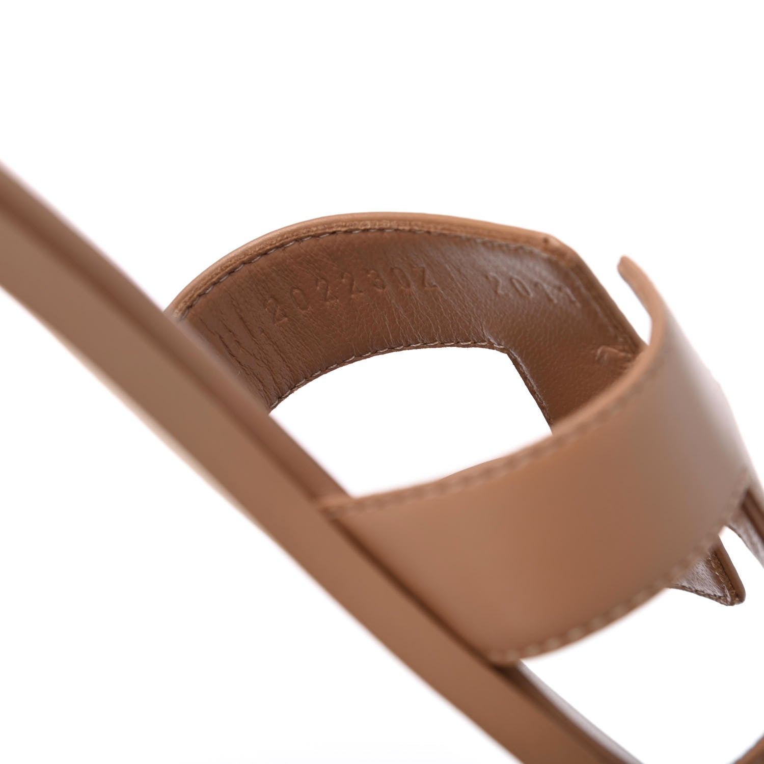 Hermes Box Calfskin Oran Sandals 38 7 of 8