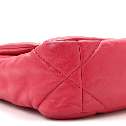 Chanel Lambskin Quilted Medium Chanel 19 Flap Dark Pink 9 of 10