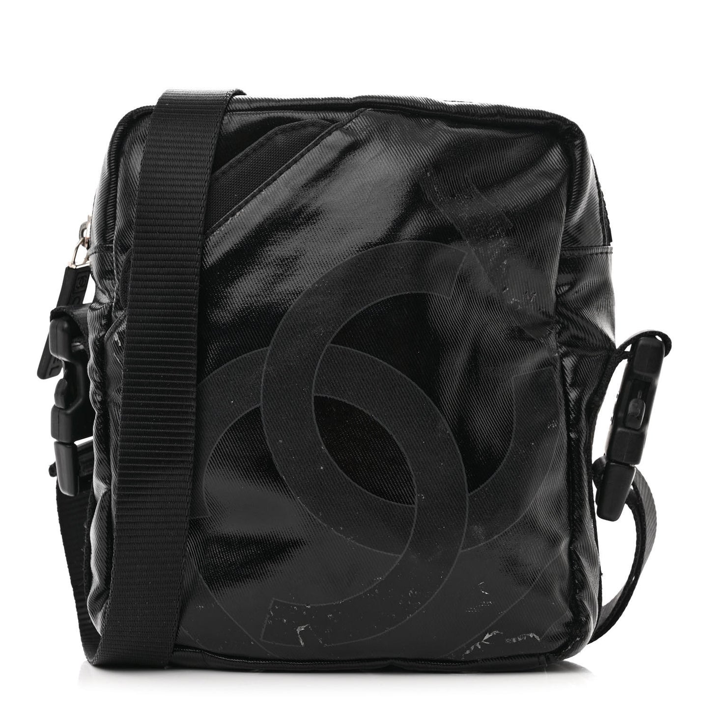 Coated Canvas Sport Crossbody Black