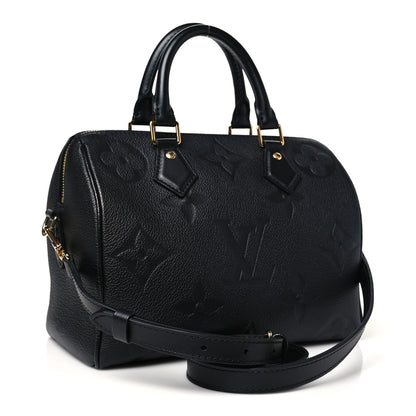 Louis Vuitton Empreinte Monogram Giant Speedy Bandouliere 25 Black 3 of 9
