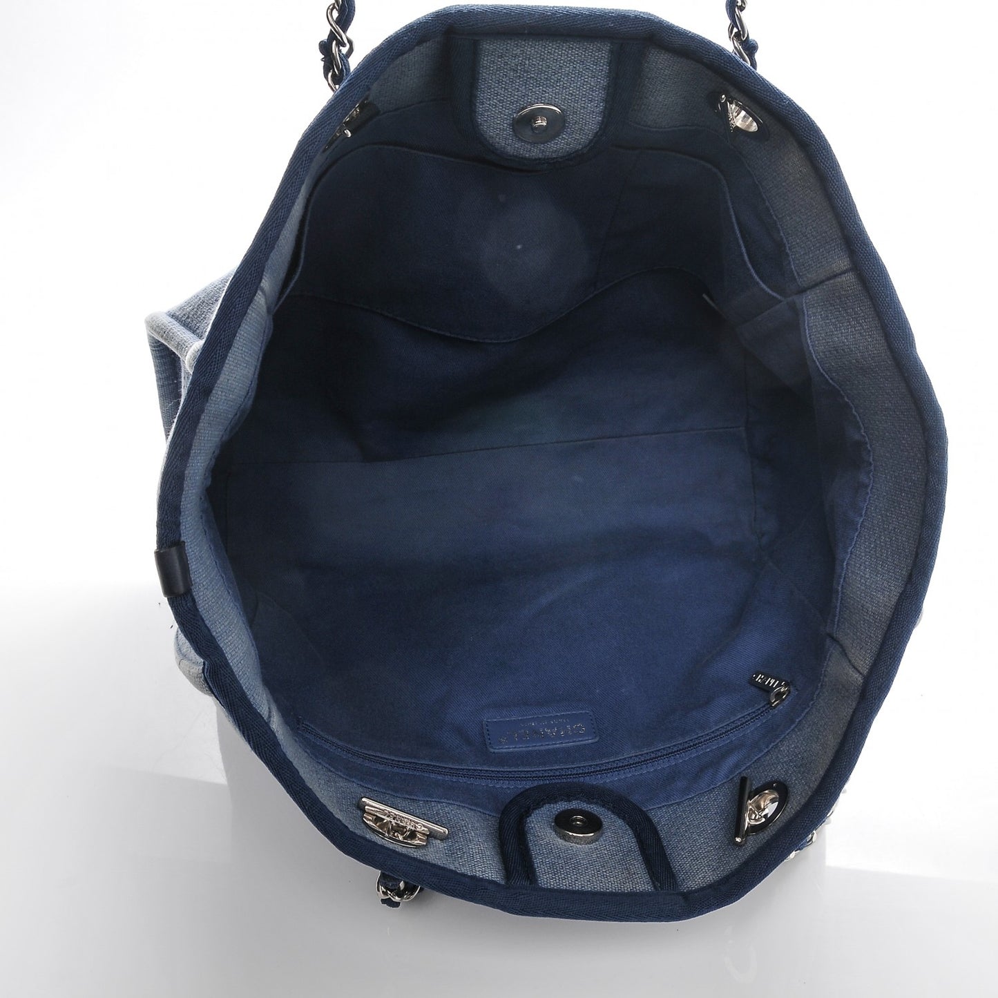 Canvas Small Deauville Tote Denim Blue