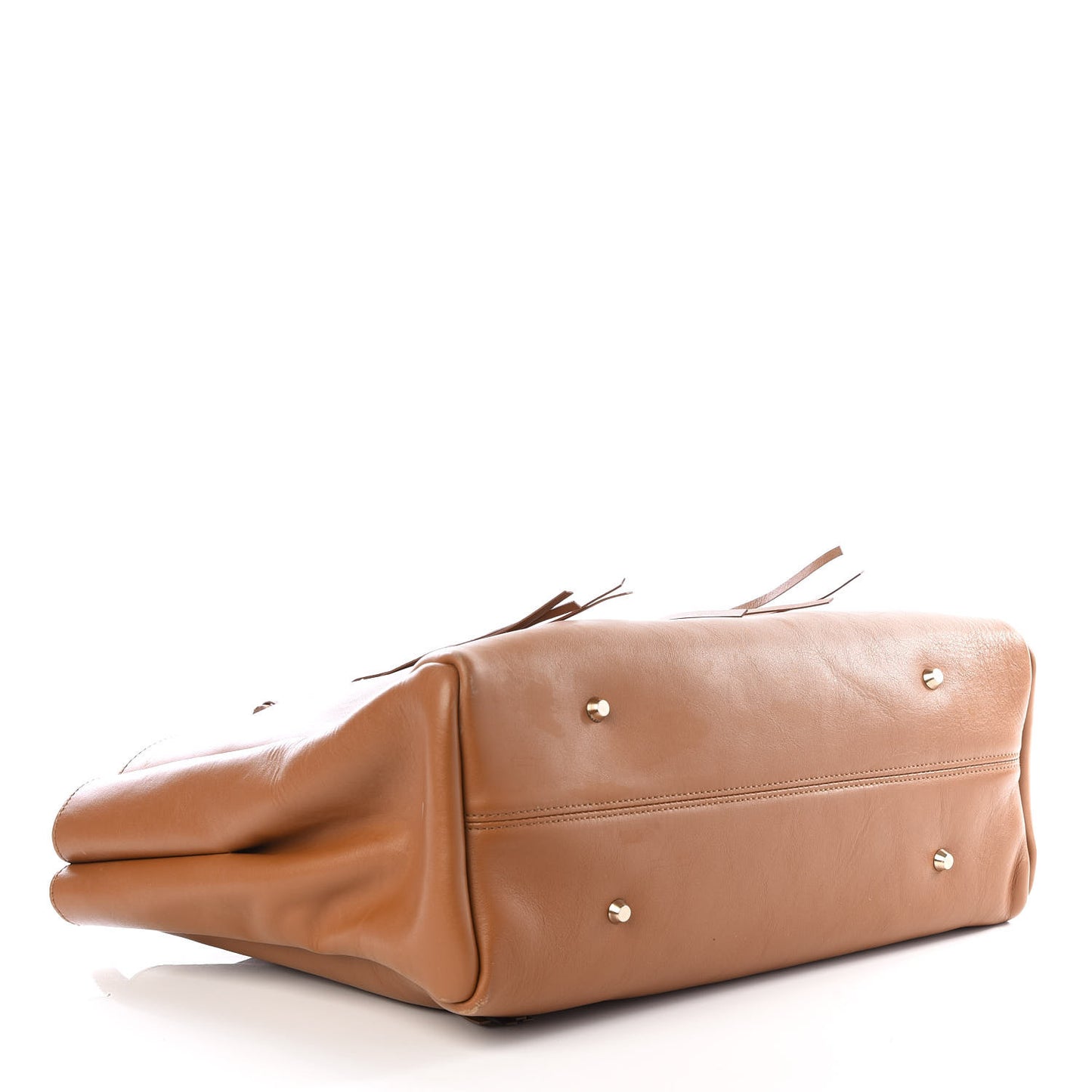 Smooth Calfskin Small Fringe Shopper Tote Hazel