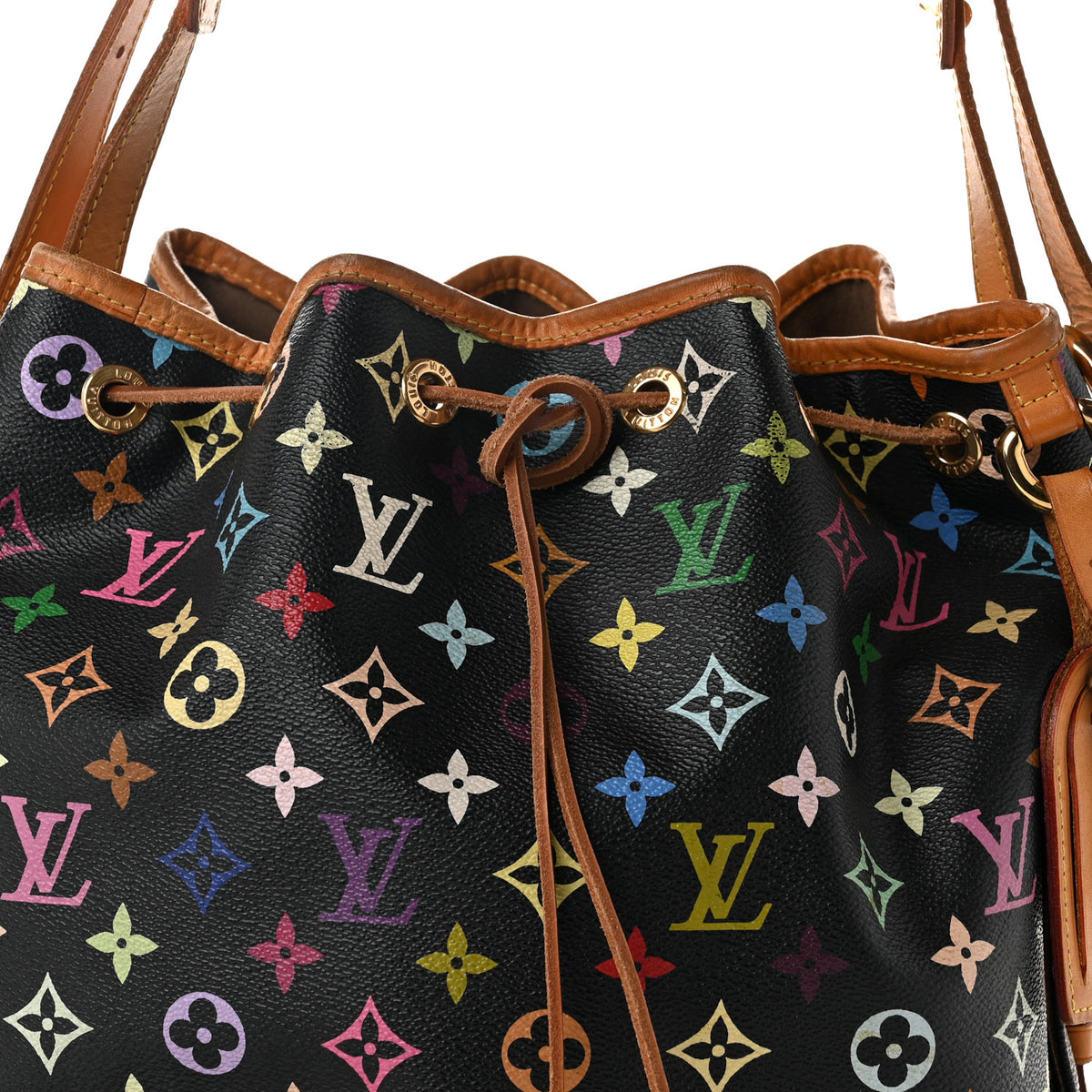 Louis Vuitton Monogram Multicolor Petit Noe Black 7 of 10