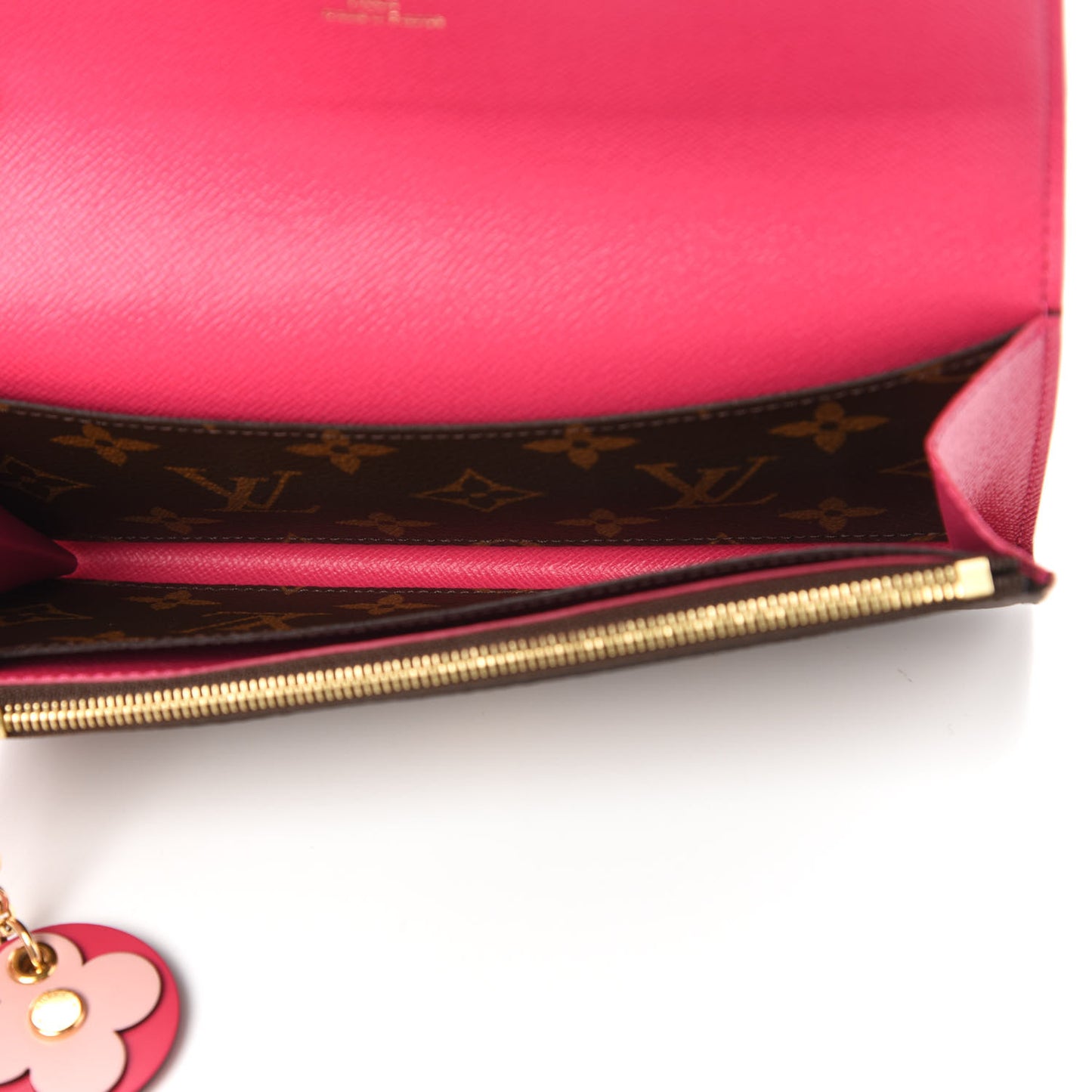 Monogram Bloom Flower Emilie Wallet Fuchsia