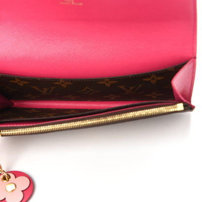 Louis Vuitton Monogram Bloom Flower Emilie Wallet Fuchsia 5 of 10
