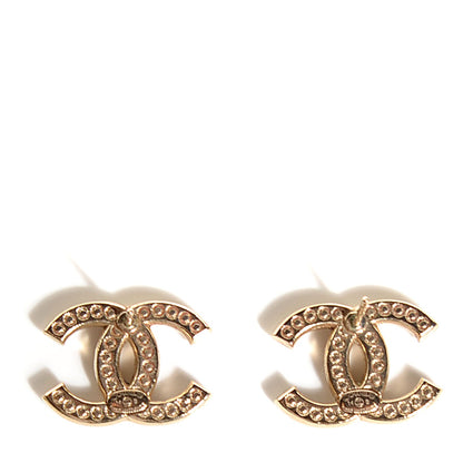 Chanel Crystal CC Earrings Gold 3 of 5