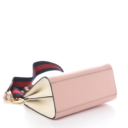 Gucci Nappa Bamboo Web Mini Nymphaea Top Handle Bag Perfect Pink Mystic White 4 of 10