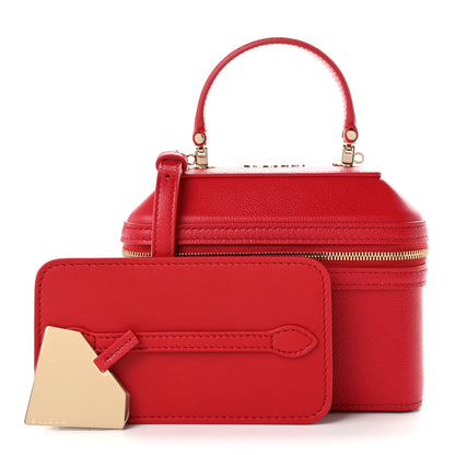 Bulgari Calfskin Serpenti Top Handle Vanity Red 4 of 12