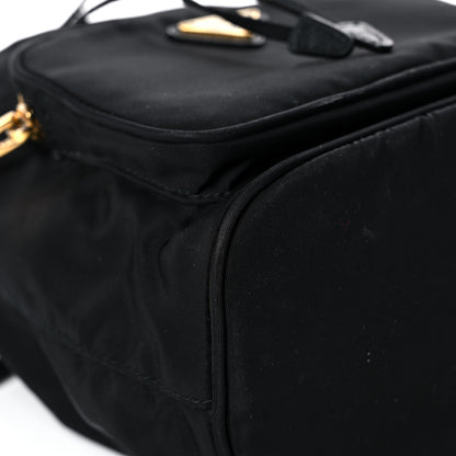 Prada Saffiano Tessuto Nylon Mini Bucket Crossbody Bag Black 8 of 17