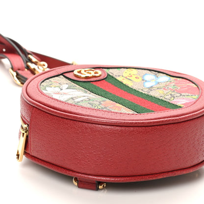 Gucci GG Supreme Monogram Web Flora Mini Ophidia Round Backpack Red 9 of 10