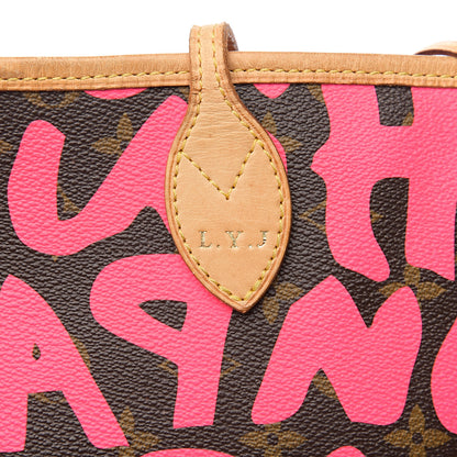 Louis Vuitton Monogram Graffiti Neverfull GM Fuchsia 12 of 13