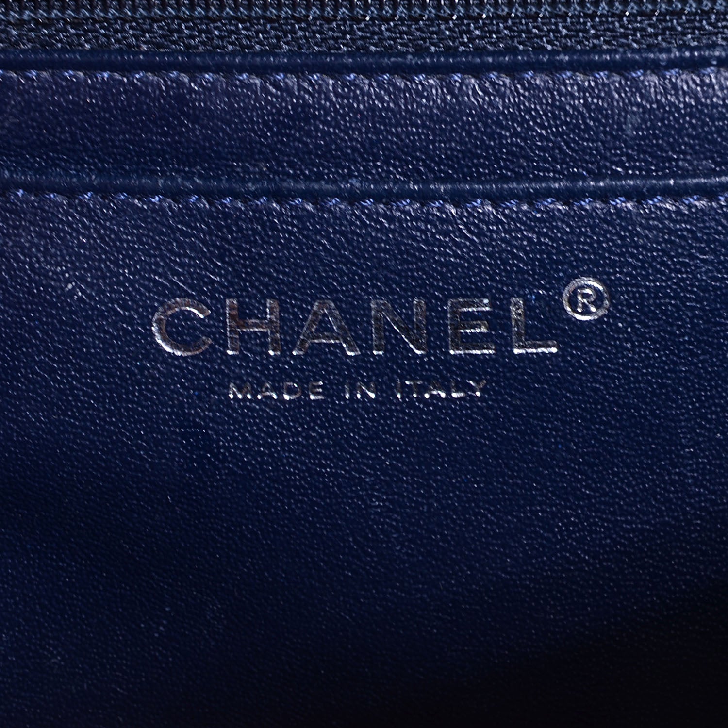 Chanel Patent Chevron Maxi Single Flap Dark Blue 7 of 8