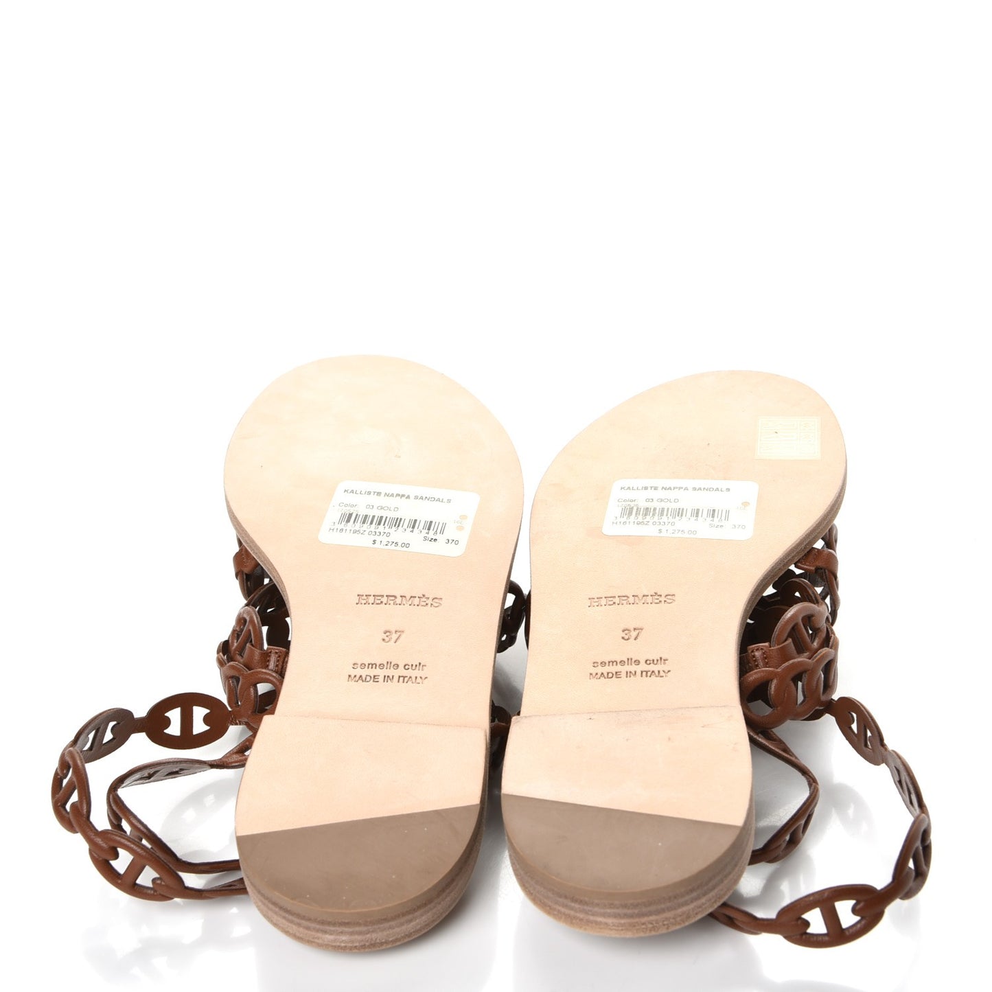 Nappa Chaine d'Ancre Kalliste Sandals 37 Gold