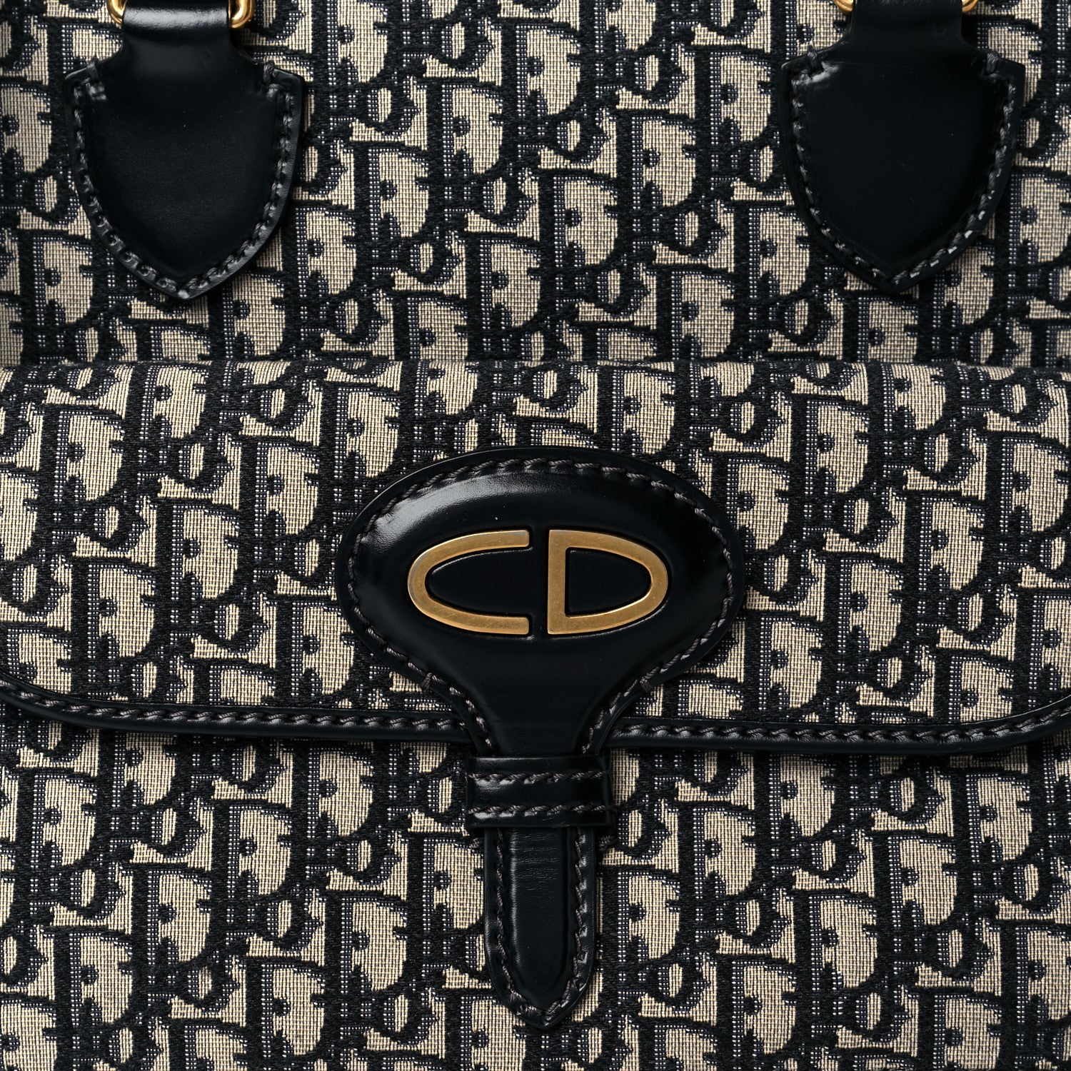 Christian Dior Oblique Tote Bag Blue 7 of 9